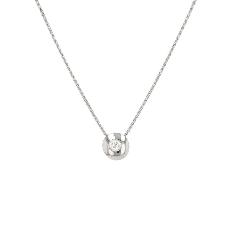 Collier diamant 0.18 carat or blanc 4.67g Comme neuf -  reconditionné disponible sur Gemme Les Bijoux